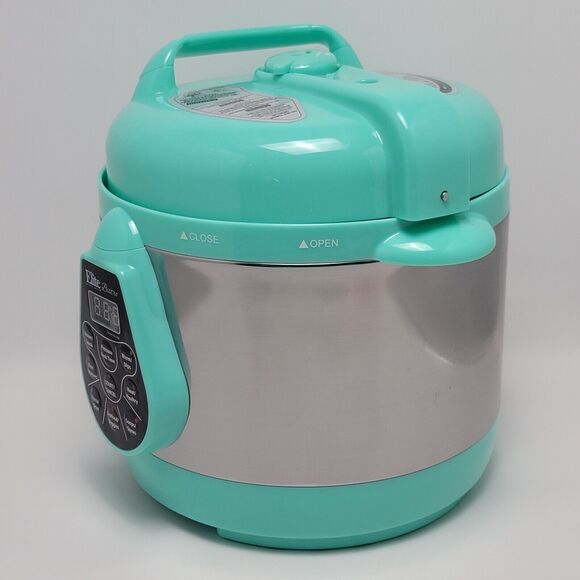 Elite Bistro By Maxi Matic EPC-202T 8 Qt Electric Pressure Cooker Turquoise Blue - Picture 12 of 16